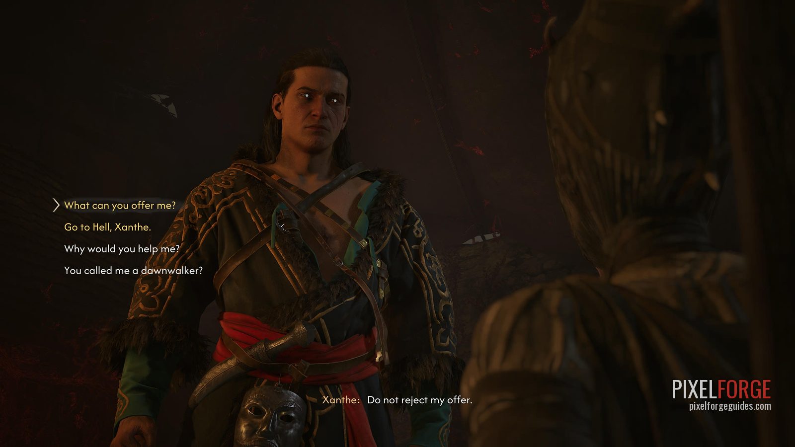 Xanthe's offer dialogue